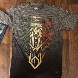 American Fighter Multicolor Graphic Tee size XS